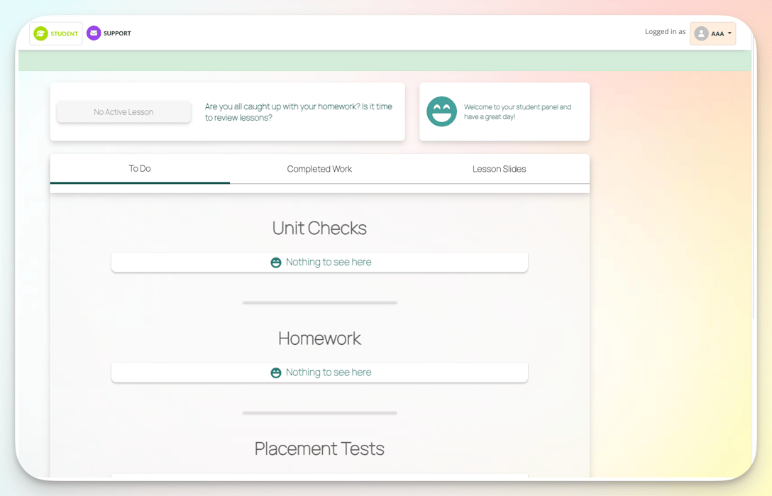 Student Tutorial Sign In How can I log in as a student or a teacher?