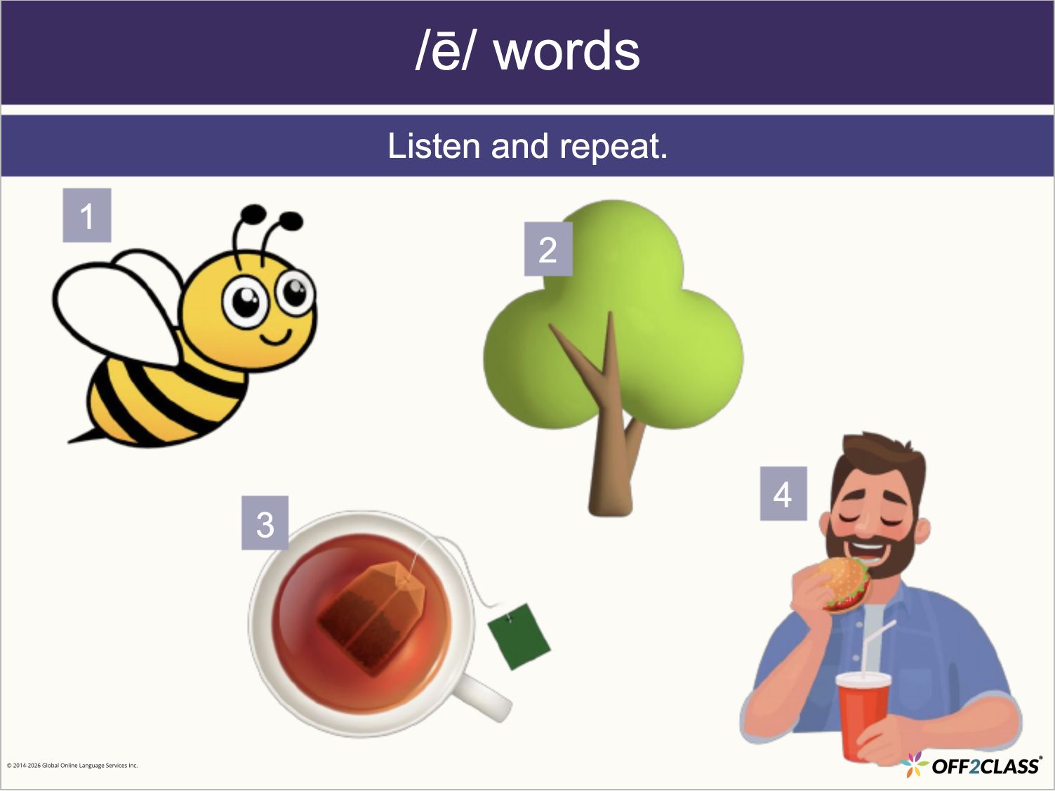 Foundational Literacy: LS.1.1 — Simple vowels, Slide 4 of 24.