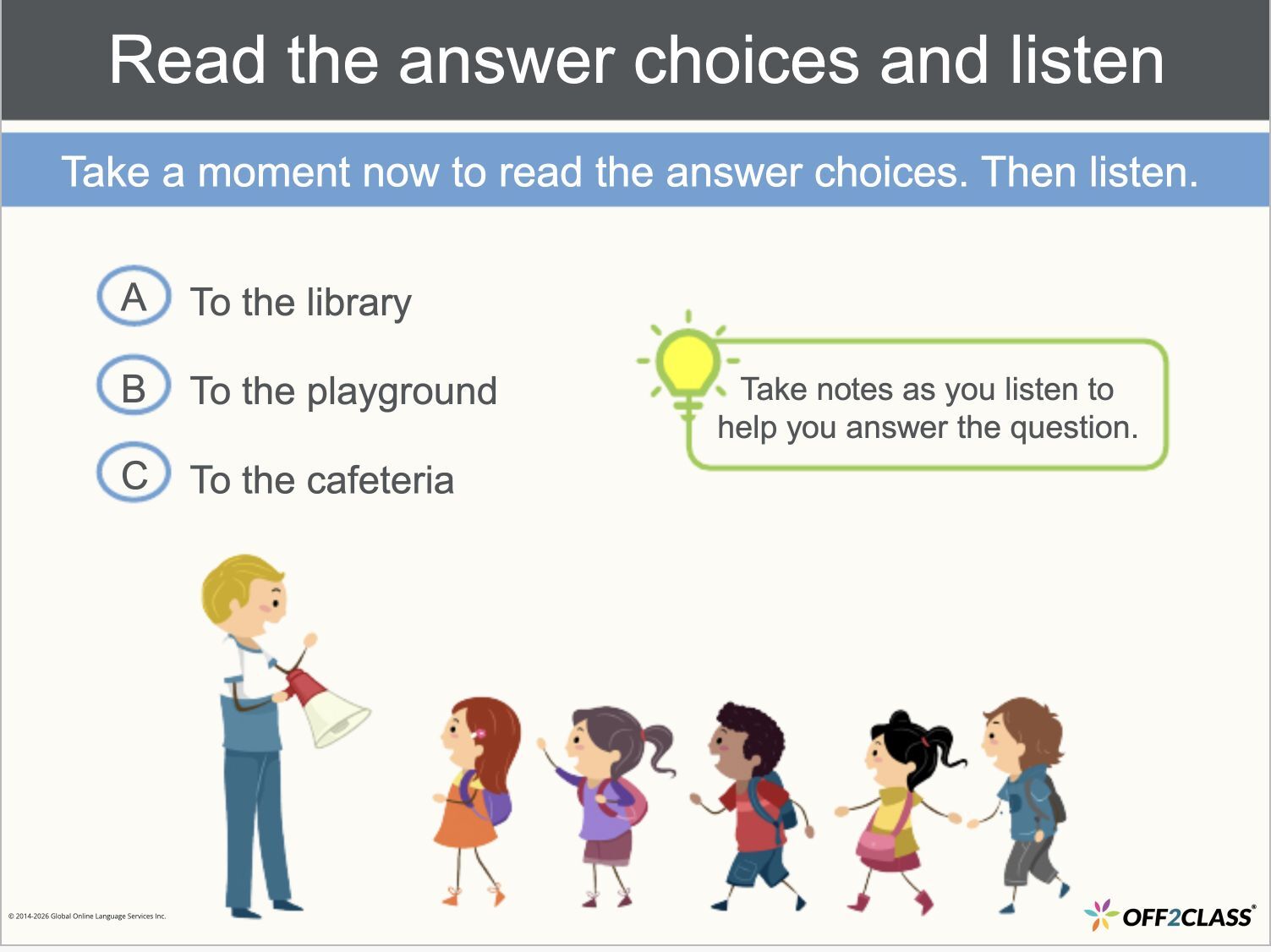 WIDA ACCESS: Listening: Lesson 1 — Introduction to Listening, Slide 7 of 31.