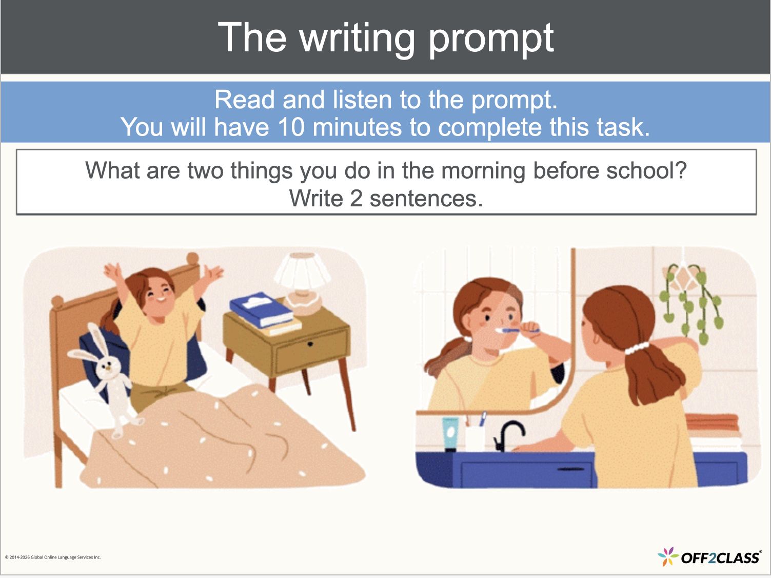 WIDA ACCESS: Writing: Lesson 1 — Introduction to Writing, Slide 7 of 43.